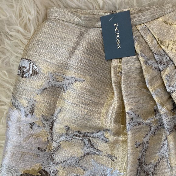 ZAC POSEN Ester Underwater Printed Knee-Length Skirt - Picture 7 of 15